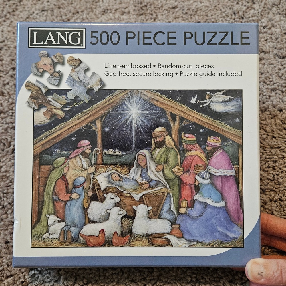 LANG Nativity Jigsaw Puzzle 500 Piece NEW Susan‎ Winget Christmas Art
